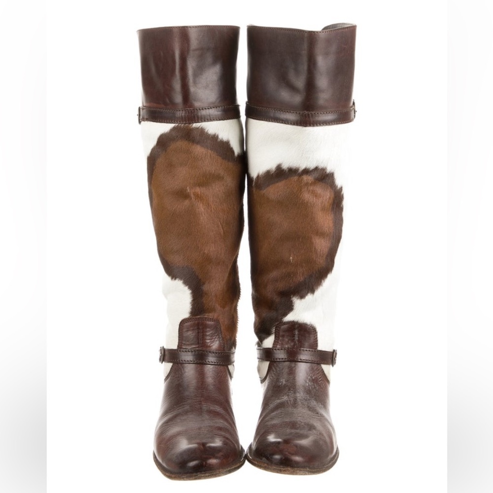 Frye pony hair riding boots size 8
